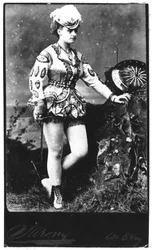 Carte de Visite einer unbekannten Schauspielerin, um 1870-90